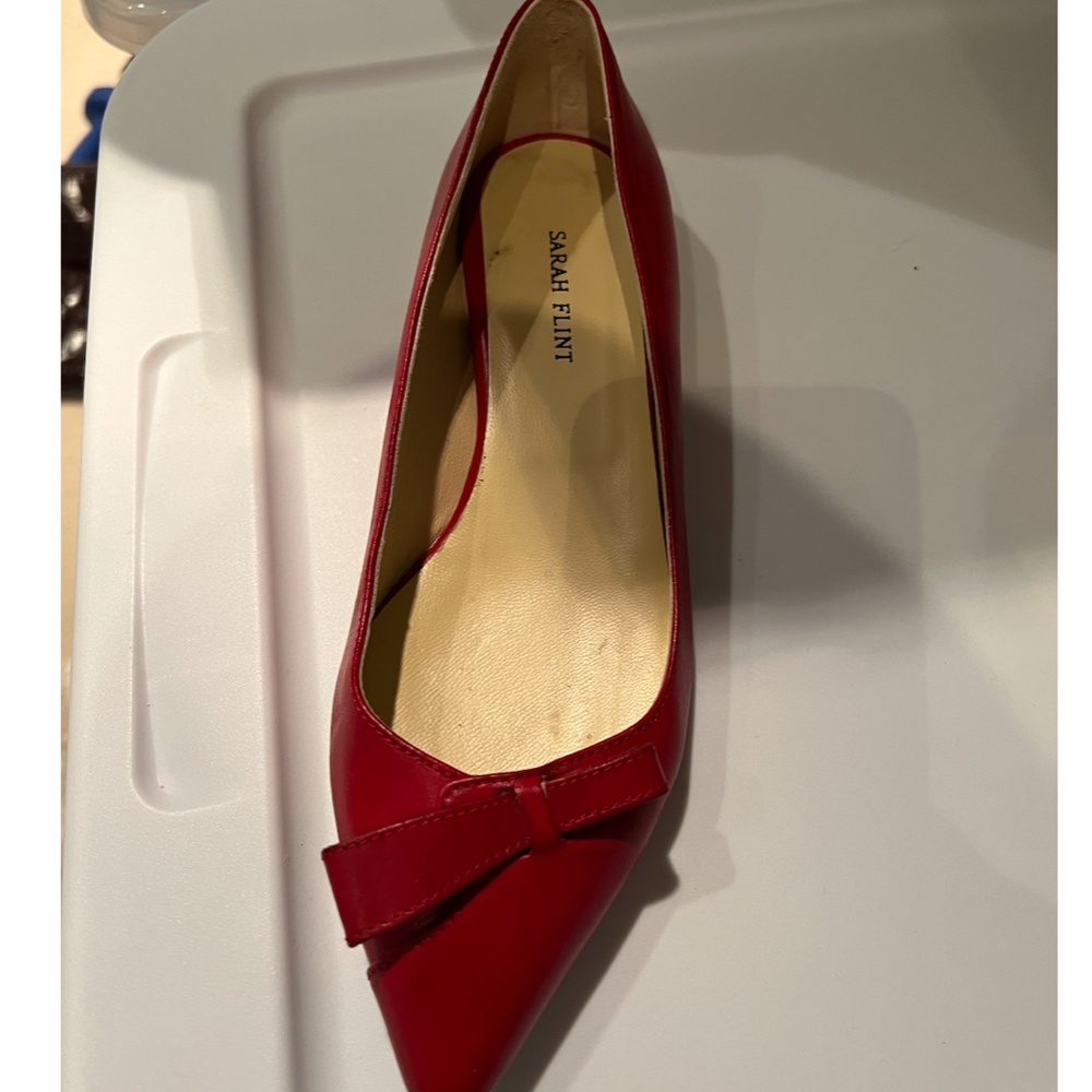 Pre-Owned Sarah Flint Natalie in Red Vacchetta Leather - Picture 5 of 13